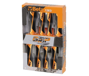 סט 10 מברגים פיליפס + שטוח Beta Grip